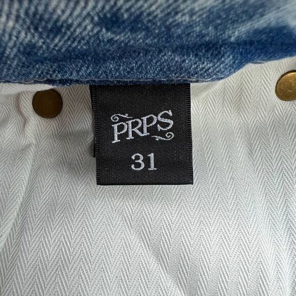 New PRPS Le Sabre Men US 31 Light Wash Jeans Ripped Bleached Slim Fit Casual - Picture 13 of 13